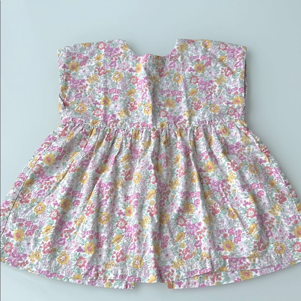 Olivier London Floral Kids Dress in Pink and Yellow Sz 1-2y
